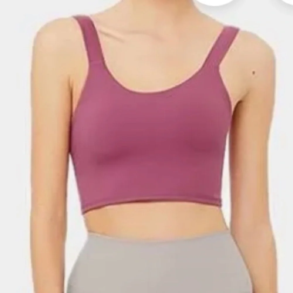 ALO Yoga Fortify Sports Bra Tank - Size Small in Dragonfruit.  Without Pads